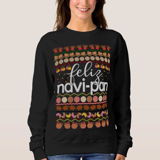 Feliz Navidad Pan Dulce Sweater T Shirt (Framsida)