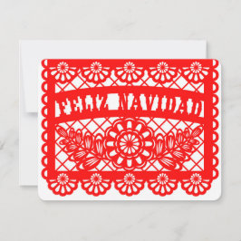 Feliz Navidad Papel Picado Julkort
