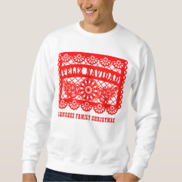 Feliz Navidad Papel Picado Lång Ärmad Tröja