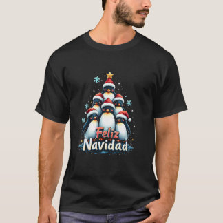 Feliz Navidad Penguin Girls Boys Funny jul T T Shirt