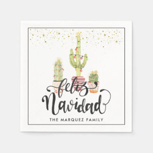 Feliz Navidad Personlig jul Party Pappersservett