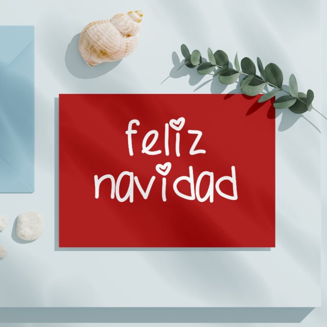 Feliz Navidad - Personlig Red jul Vykort (Skapare uppladdad)