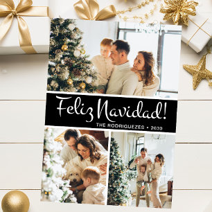 Feliz Navidad Photo Collage Julkort