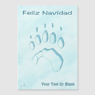 Feliz Navidad - Polar Bear Paw Skriv ut
