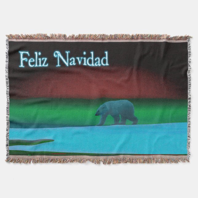 Feliz Navidad - Polar Ljus Polar Bear Mysfilt (Framsidan)
