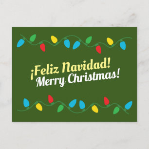 Feliz Navidad Postcard Helg Vykort