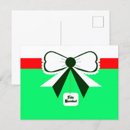 Feliz Navidad Postcard Helg Vykort