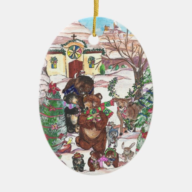 Feliz Navidad prydnad Julgransprydnad Keramik (Framsidan)