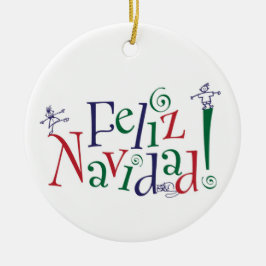 Feliz Navidad prydnad Julgransprydnad Keramik