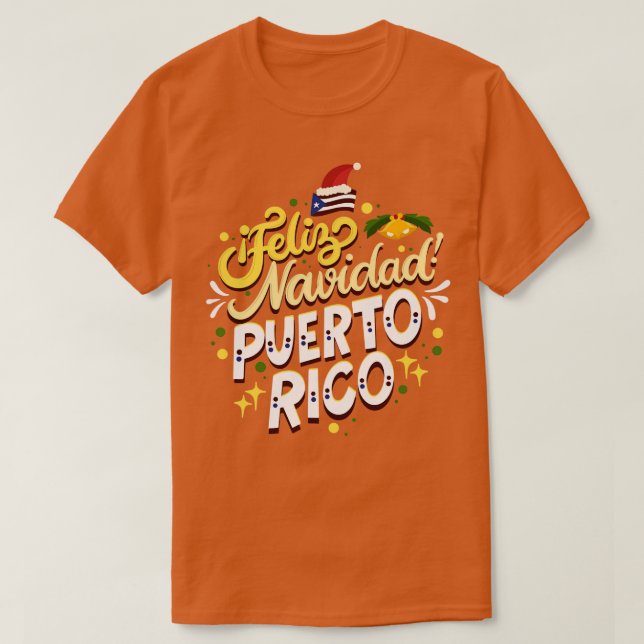 Feliz Navidad Puerto Rico God jul T Shirt (Design framsida)