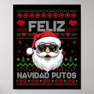 Feliz-navidad Putos Chingon God jul Poster