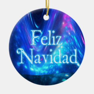 Feliz Navidad - Qaanaaq - norra Ljus Julgransprydnad Keramik