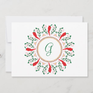 Feliz Navidad Red Chile Pepper Helgdag Card Meddelande