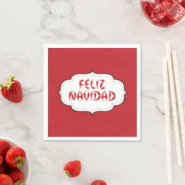 Feliz Navidad Red Chile Pepper Pappersservett