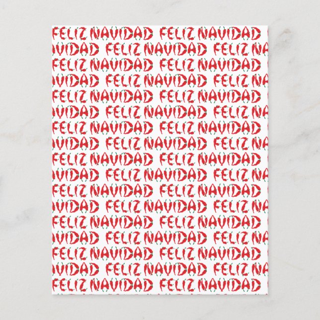 Feliz Navidad Red Chile Pepper Scrapbook Papper (Framsida)