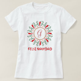 Feliz Navidad Red Chile Pepper Wandeans T Shirt