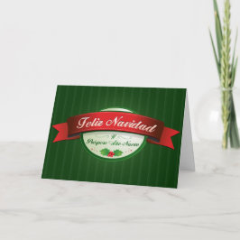 Feliz Navidad Ribbon Helgkort