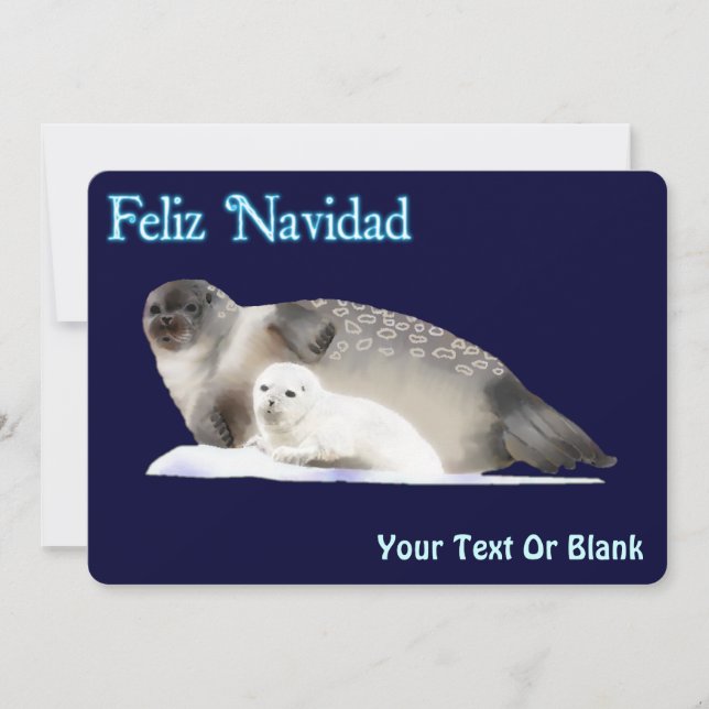 Feliz Navidad - Ringed Seal Julkort (Framsida)