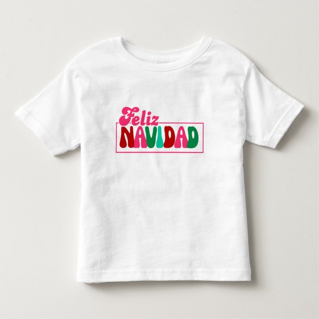 Feliz Navidad - Roligt färgstark T Shirt (Framsida)