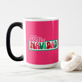 Feliz Navidad - Rosa Morphing Magisk Mugg