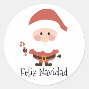 Feliz Navidad Runt Klistermärke