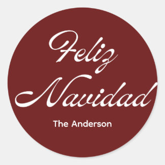 feliz navidad runt klistermärke
