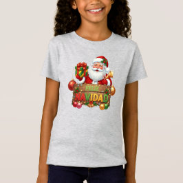 Feliz Navidad Santa Christmas T Shirt