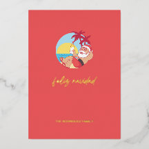 Feliz Navidad Santa Helgdag Card