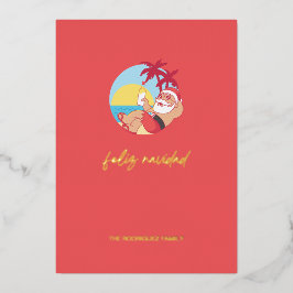 Feliz Navidad Santa Helgdag Card