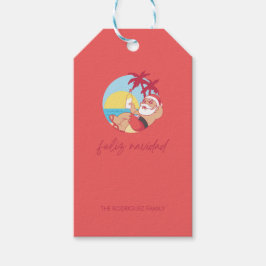 Feliz Navidad Santa Helgdag Card Presentetikett