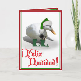 Feliz Navidad - Santa's Helper Elf Anka Helgkort