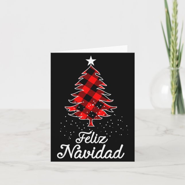 Feliz Navidad Shirts Family - Christmas Trees Buff Kort (Framsida)