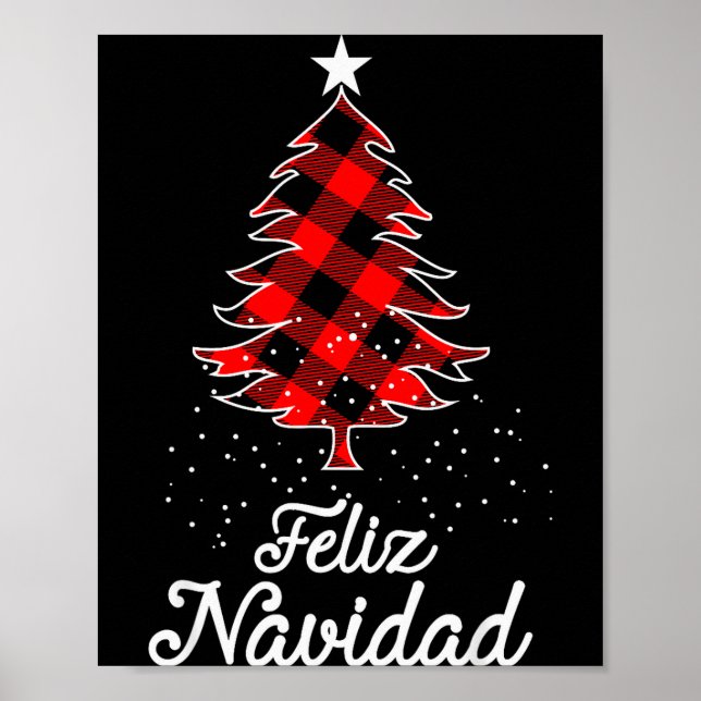 Feliz Navidad Shirts Family - Christmas Trees Buff Poster (Framsidan)