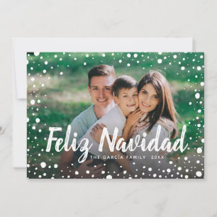 Feliz Navidad snö Julhälsningar fotoet Julkort