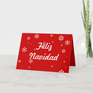 Feliz Navidad snöflingor Helgkort