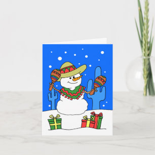 Feliz Navidad Snögubbe Helgkort