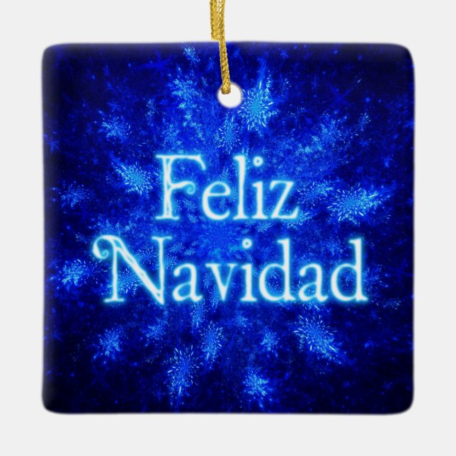 Feliz Navidad - Snowburst Julgransprydnad Keramik (Framsida)