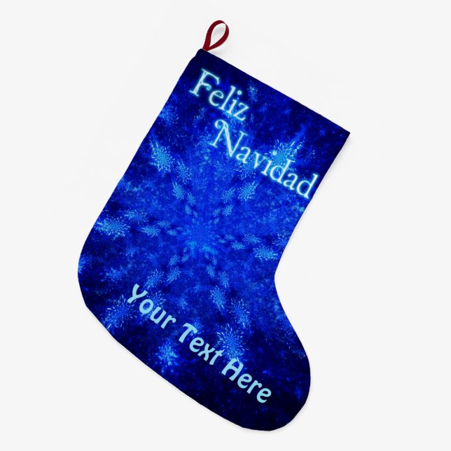 Feliz Navidad - Snowburst Stor Julstrumpa (Framsidan (Hängande))