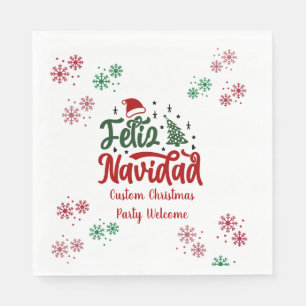 Feliz Navidad Spain God jul Pappersservett