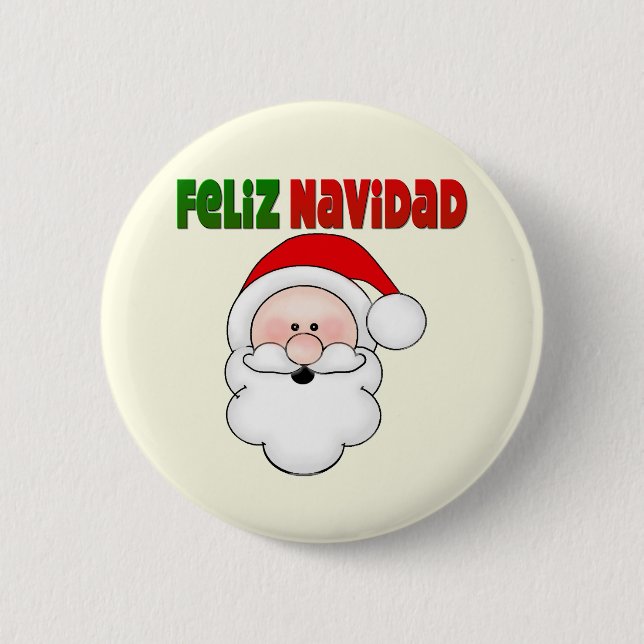 Feliz Navidad Spain Santa Knapp (Framsida)