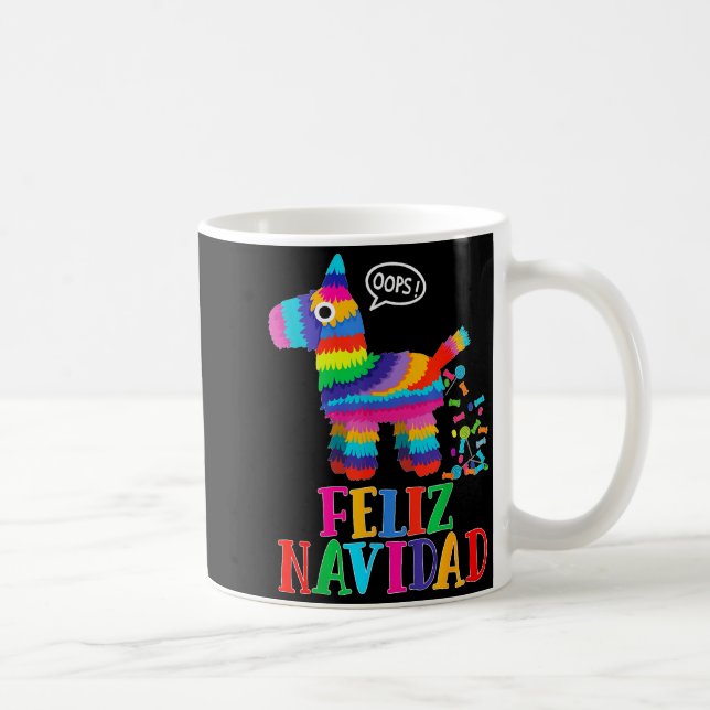 Feliz Navidad Spanish Christmas Funny Mexican Nata Kaffemugg (Höger)