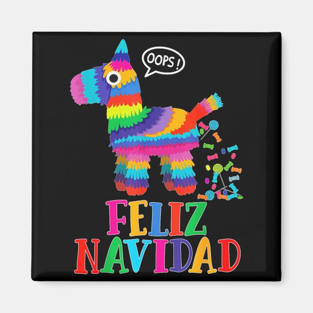 Feliz Navidad Spanish Christmas Funny Mexican Nata Magnet (Framsidan)
