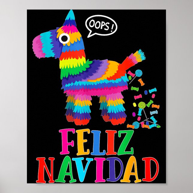 Feliz Navidad Spanish Christmas Funny Mexican Nata Poster (Framsidan)