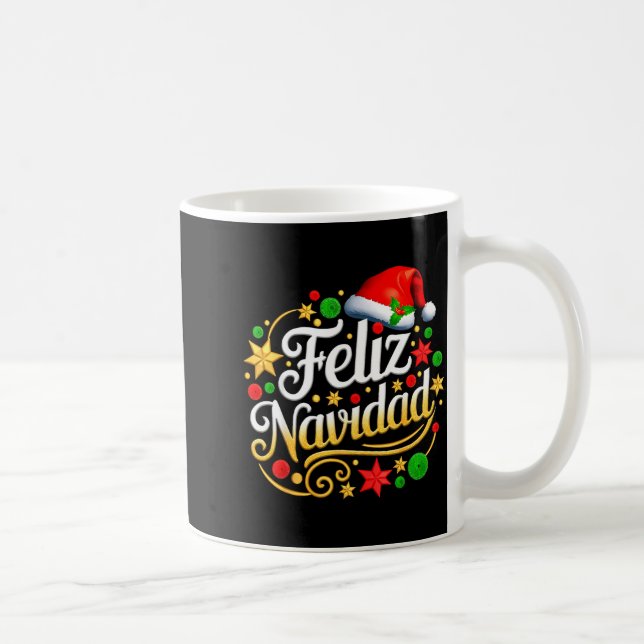 Feliz Navidad Spanish Mexican Christmas Xmas Holid Kaffemugg (Höger)