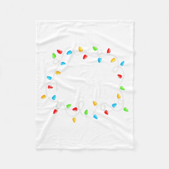 Feliz Navidad Spanish Mexican Christmas Xmas Light Fleecefilt (Framsidan)