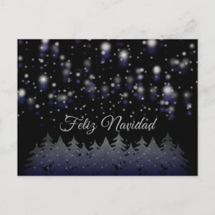 Feliz Navidad Spansk jul Starry Night Snö Helg Vykort