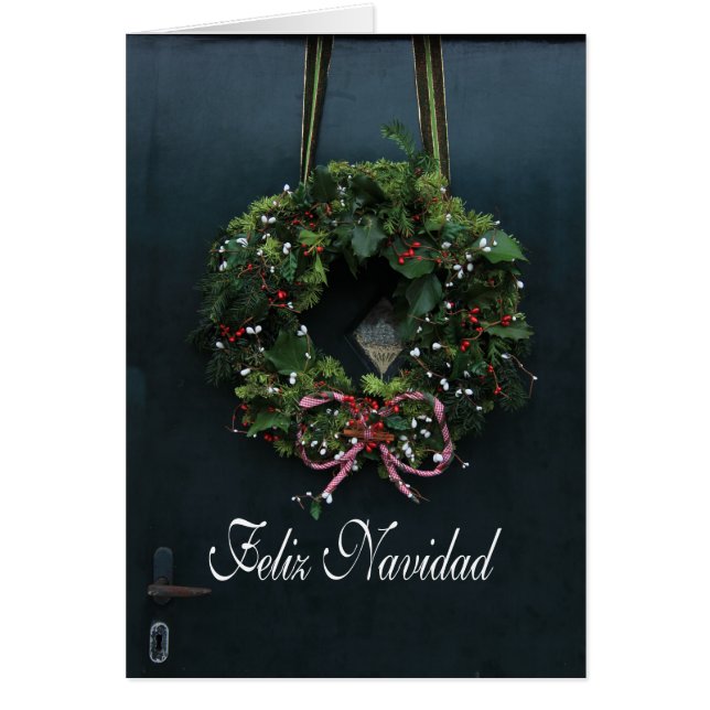 Feliz Navidad Spansk julkort Hälsningskort (Framsidan)