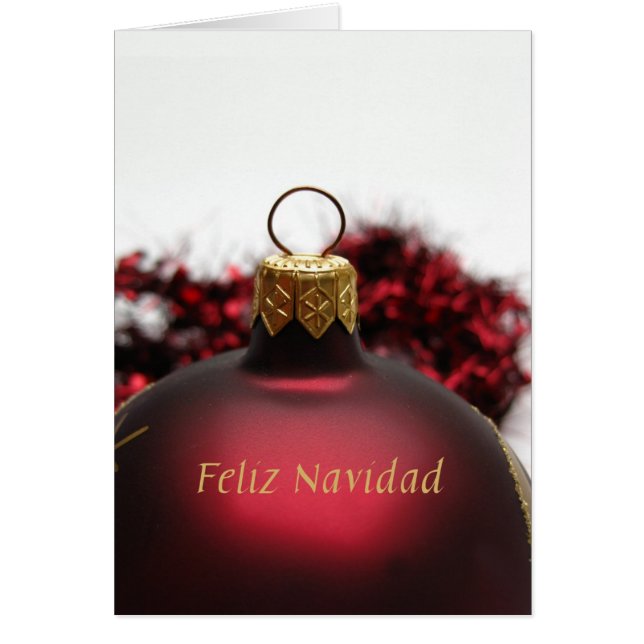 Feliz Navidad Spansk julkort Hälsningskort (Framsidan)