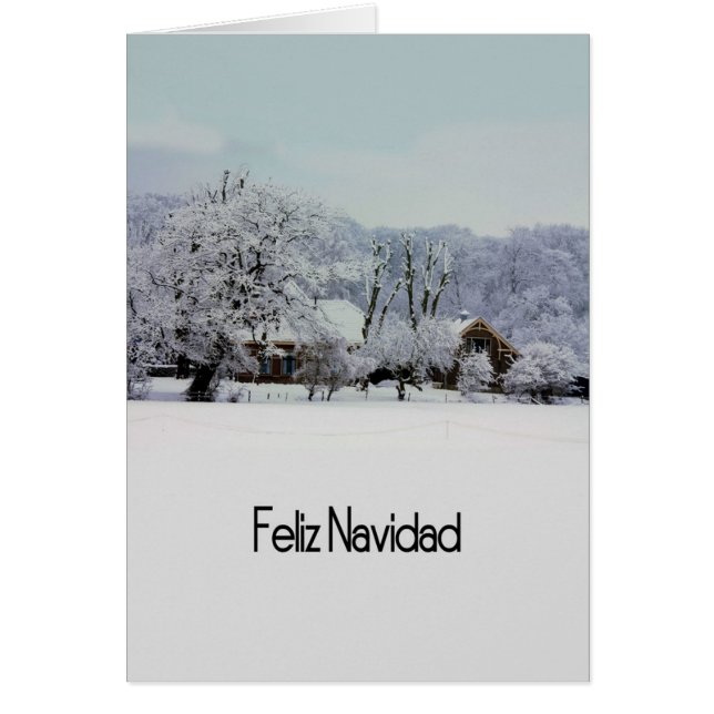 Feliz Navidad Spansk julkort Hälsningskort (Framsidan)