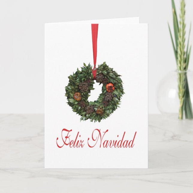 Feliz Navidad Spansk julkort Helgkort (Framsida)